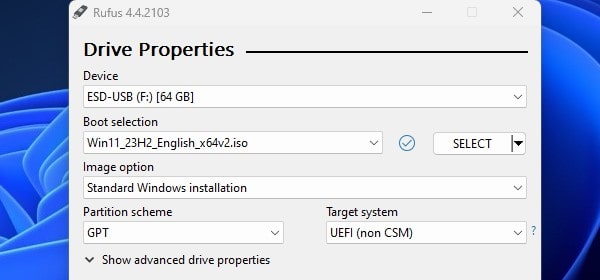Select ISO File to Burn to USB