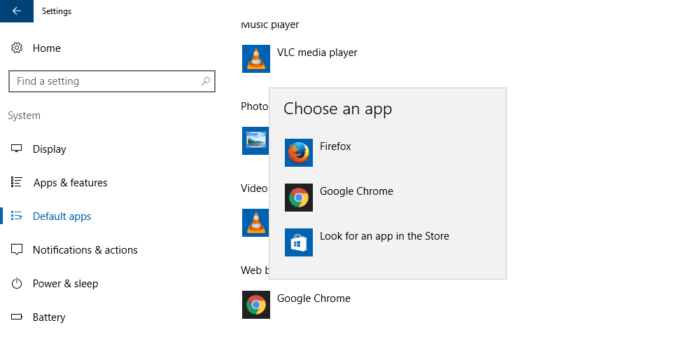 change default browser