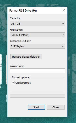format USB Drive