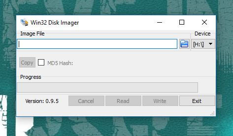 win32 disk imager open