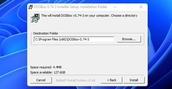 Install DOSBOX on Windows 11 PC