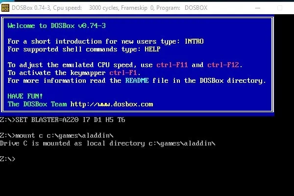 Monnt DOS BOX Games Directory on Windows 11