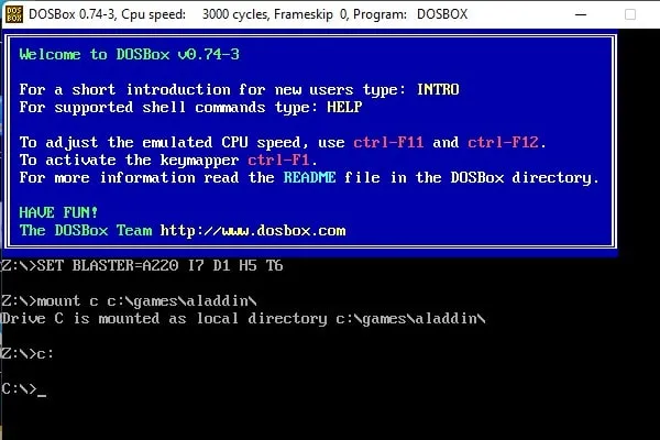 Open DOS Game Directory