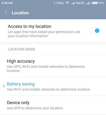 location battery saving Fix Android OS Battery Drain