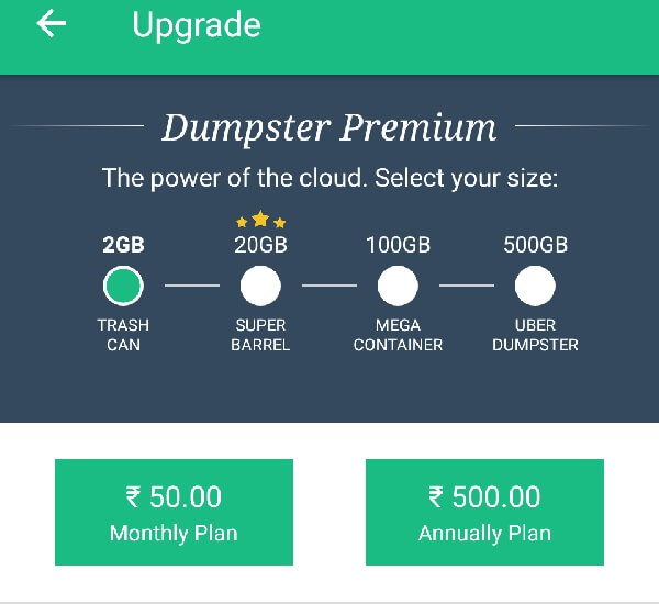 Android Recycle Bin - Dumpster Plan