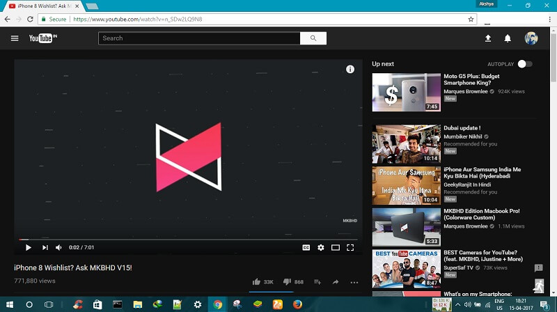 YouTube Dark Mode Chrome