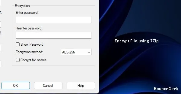 Encrypt Files and Folders using 7Zip in Windows 11