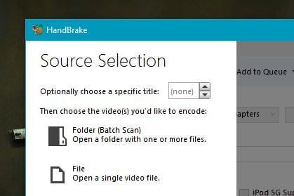 HandBrake File - Video compression software