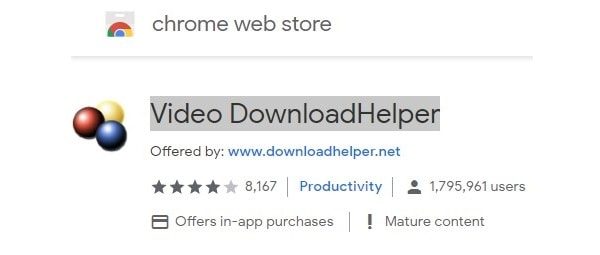 Video DownloadHelper Extension