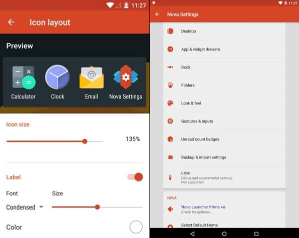 Nova Launcher - Google Now Launcher Alternatives