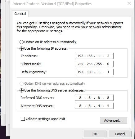 IP address second PC - Transfer Files From PC to PC