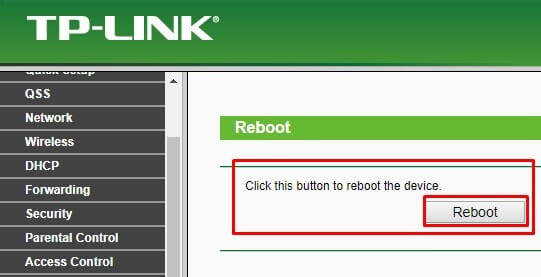 Reboot - WiFi connected but no internet access