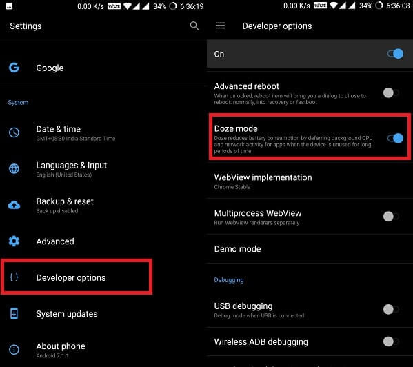 Doze Mode - OnePlus 5 Hidden Features and Tricks