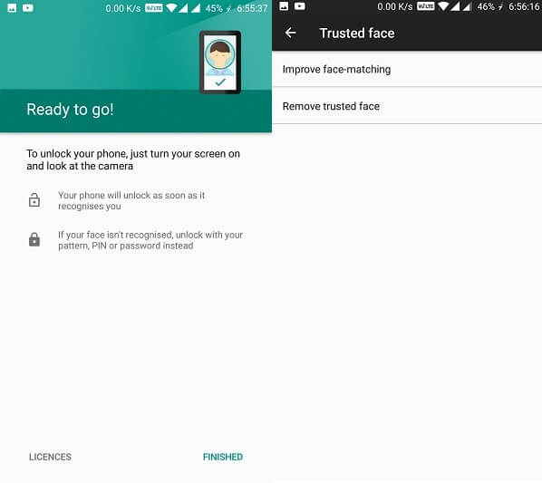 Final Setup Get OnePlus 5T Face Unlock