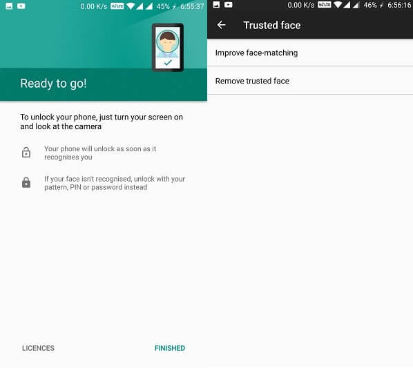 Final Setup Get OnePlus 5T Face Unlock