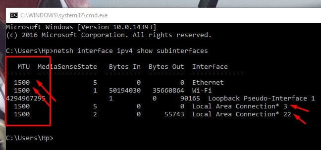 MTU Value check - Packet loss fix