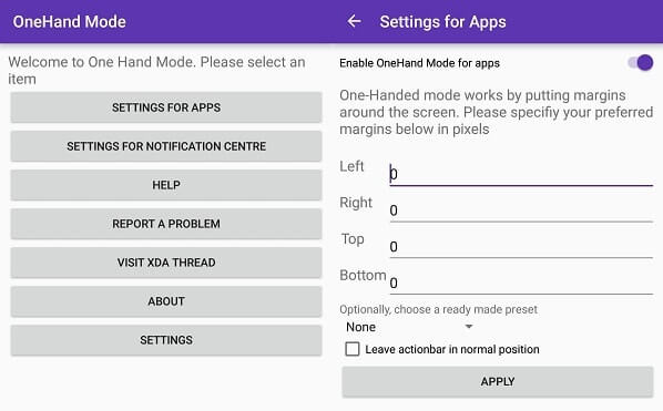 OneHand Mode App