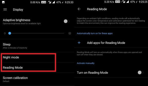 Reading Mode - OnePlus 5 hidden Features