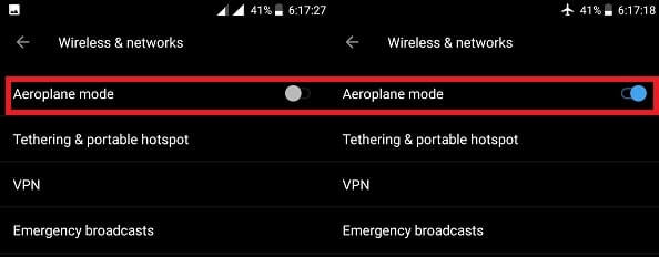 Aeroplane Mode