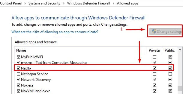 Allow App Firewall