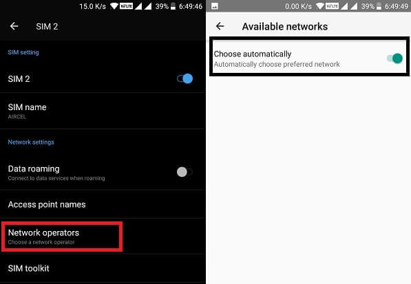 Automatically choose preferred Network