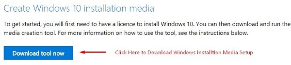 Download Installation Media Setup