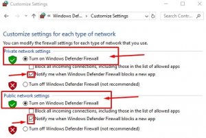 firewall settings in windows 10