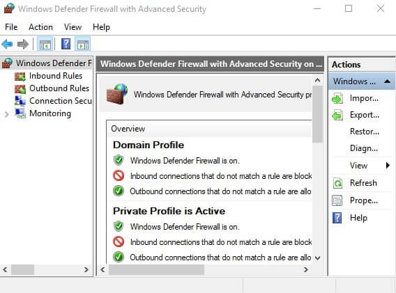 Firewall Advanced Settings