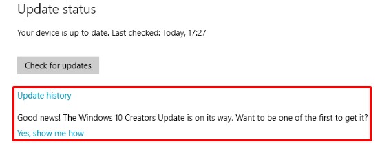Get Windows 10 Creators Update