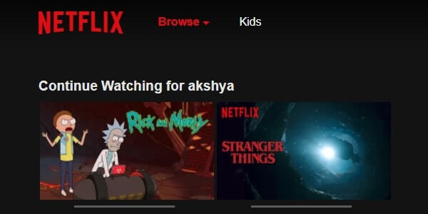 Netflix Continue Watching