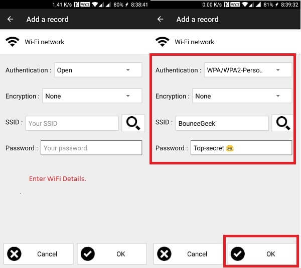 Share WiFi Network with NFC Tag