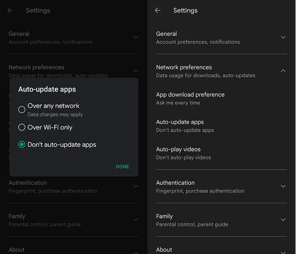 Stop Auto Updates of Android Apps to Prevent Apps from using Data