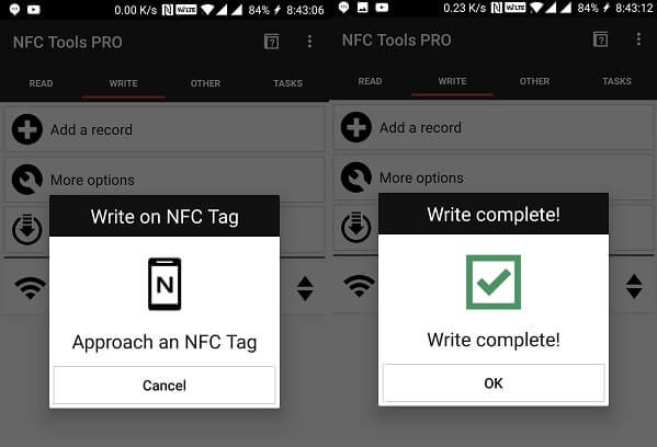 Write NFC Tag
