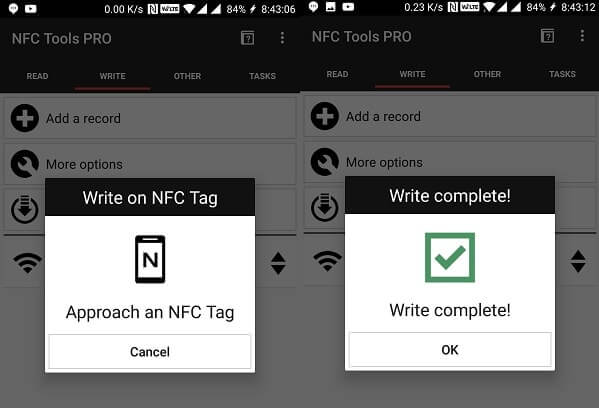 Write NFC Tag