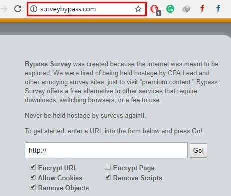 Bypass Survey Online Tool