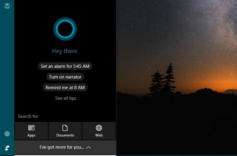 cortana search not working windows 10