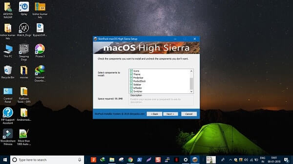 SkinPack MacOS High Sierra Setup