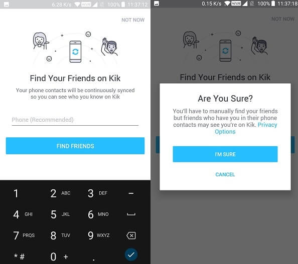 KIk App Find your friends