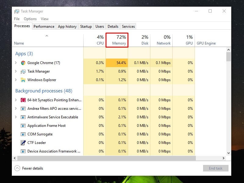 Windows 10 Memory Leak