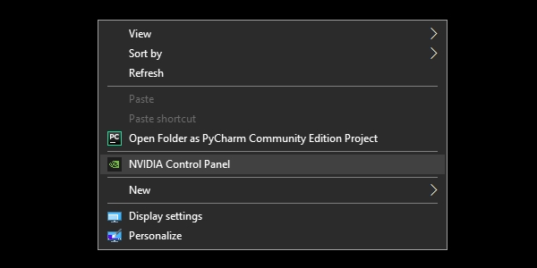 NVIDIA Control Panel