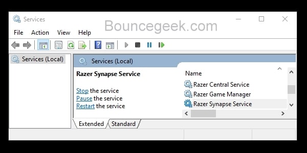 Restart Razer Synapse Services