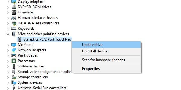 Update TouchPad Driver