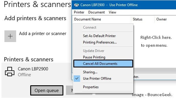 Cancel all documents