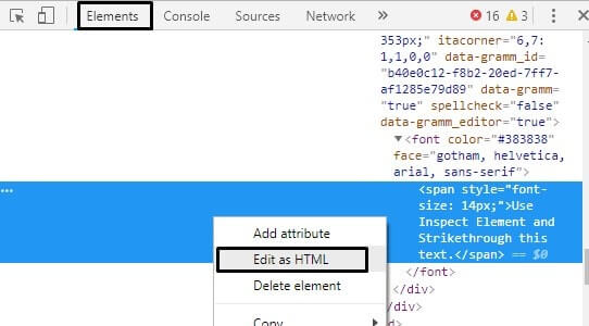 4 Methods to Strikethrough text in Gmail - Gmail strikethrough