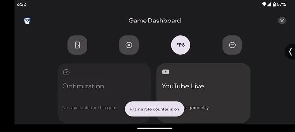 Enable Frame Rate Counter on Android