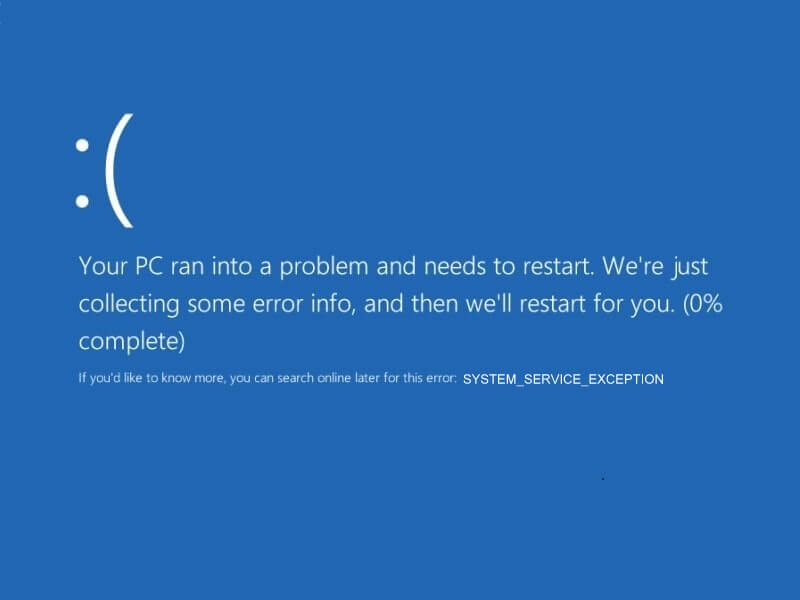 Fix System Service Exception Windows 10