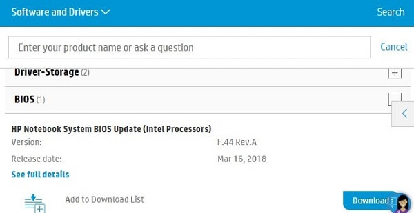 HP Notebook System BIOS Update
