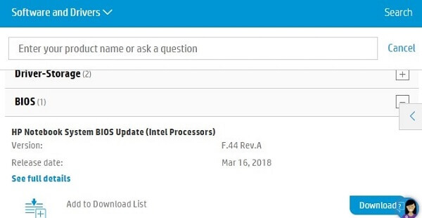 hp system bios update