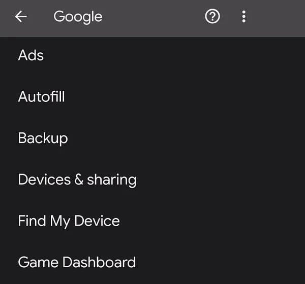 Open Google Game Dashboard Settings
