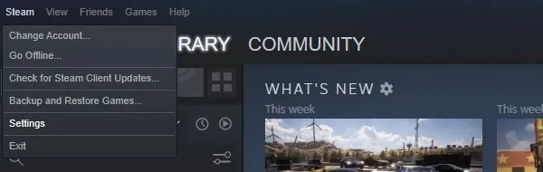 Open Steam Settings Windows 11